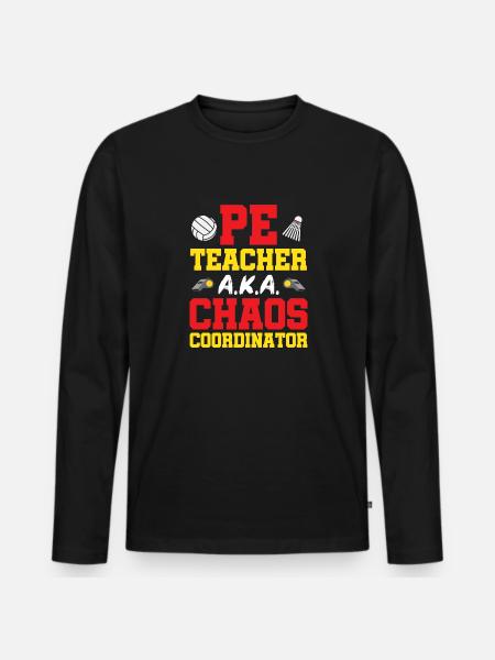 Insegnante di Educazione Fisica Insegnante di Educazione Fisica - Maglia a manica lunga ecologica premium da uomo - nero