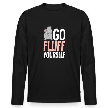 Chinchilla - Männer Premium Bio Langarmshirt - Schwarz - Vorne - Nico (187cm)