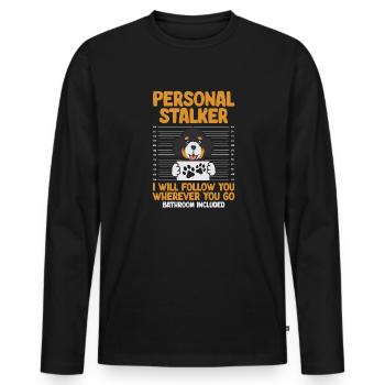 Chien Bernedoodle - T-shirt manches longues Premium bio Homme - noir - Devant - Nico (187cm)