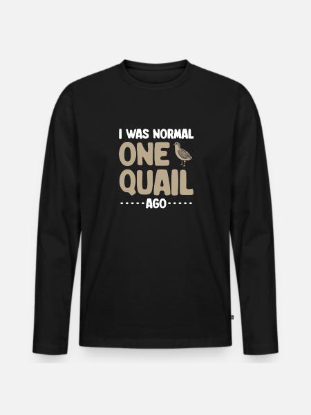 Quail Bird - Men's Premium Organic Long Sleeve Shirt - black