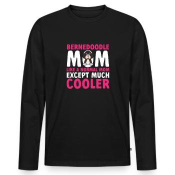 Bernedoodle Dog - Men's Premium Organic Long Sleeve Shirt - black - Front - Nico (187cm)
