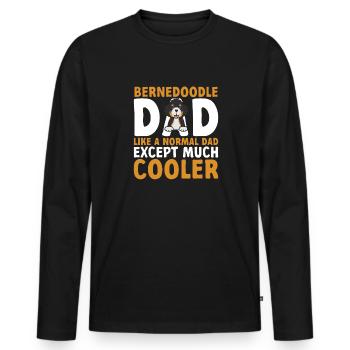 Chien Bernedoodle - T-shirt manches longues Premium bio Homme - noir - Devant - Nico (187cm)