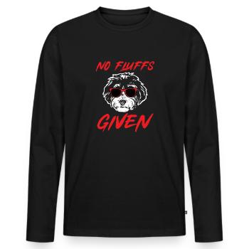 Bernedoodle Dog - Men's Premium Organic Long Sleeve Shirt - black - Front - Nico (187cm)
