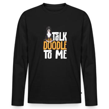 Chien Bernedoodle - T-shirt manches longues Premium bio Homme - noir - Devant - Nico (187cm)