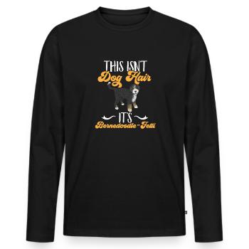 Chien Bernedoodle - T-shirt manches longues Premium bio Homme - noir - Devant - Nico (187cm)