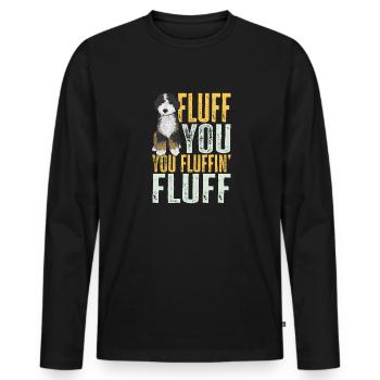 Chien Bernedoodle - T-shirt manches longues Premium bio Homme - noir - Devant - Nico (187cm)