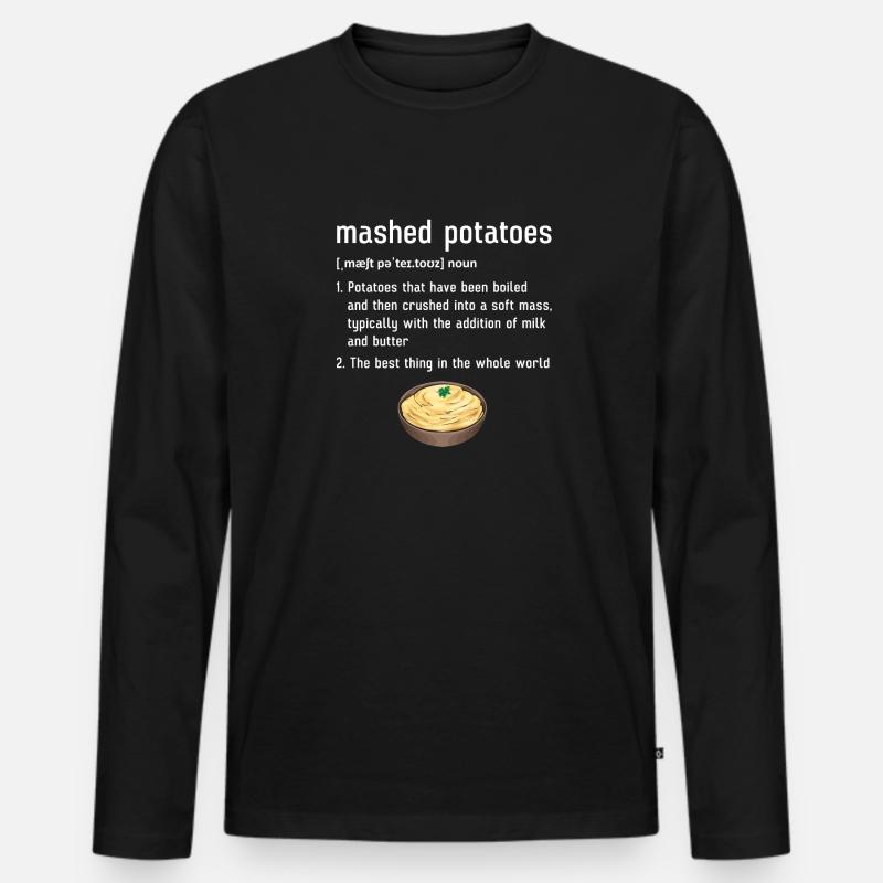 Mashed potatoes Mashed potatoes - Men's Premium Organic Long Sleeve Shirt - black