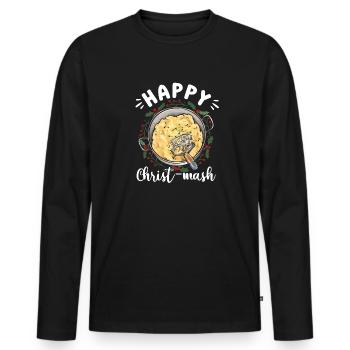 Mashed potatoes Mashed potatoes - Men's Premium Organic Long Sleeve Shirt - black - Front - Nico (187cm)