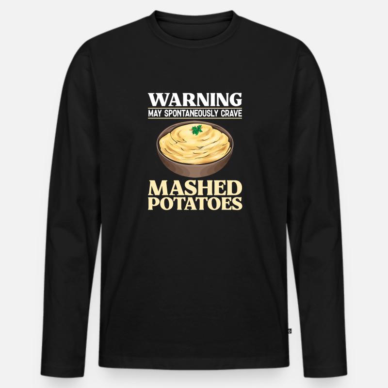 Mashed potatoes Mashed potatoes - Men's Premium Organic Long Sleeve Shirt - black
