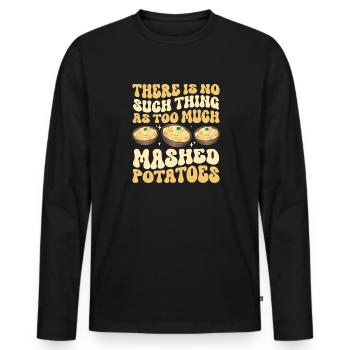 Mashed potatoes Mashed potatoes - Men's Premium Organic Long Sleeve Shirt - black - Front - Nico (187cm)