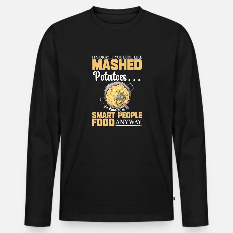 Mashed potatoes Mashed potatoes - Men's Premium Organic Long Sleeve Shirt - black