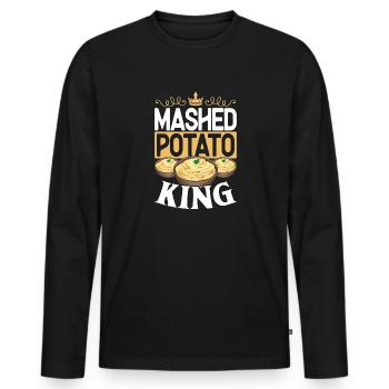 Mashed potatoes Mashed potatoes - Men's Premium Organic Long Sleeve Shirt - black - Front - Nico (187cm)