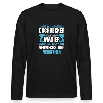 Not a magician, but a master of his craft! - Men's Premium Organic Long Sleeve Shirt - black - Front - Nico (187cm)