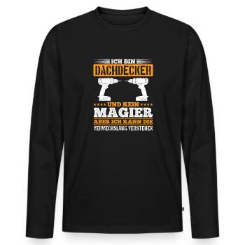 Not a magician, but a master of his craft! - Men's Premium Organic Long Sleeve Shirt - black - Front - Nico (187cm)
