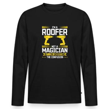 Not a magician, but a master of his craft! - Men's Premium Organic Long Sleeve Shirt - black - Front - Nico (187cm)