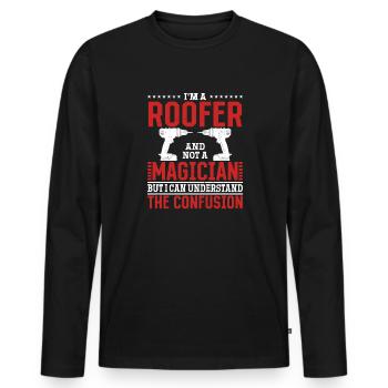 Not a magician, but a master of his craft! - Men's Premium Organic Long Sleeve Shirt - black - Front - Nico (187cm)