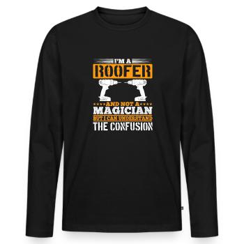 Not a magician, but a master of his craft! - Men's Premium Organic Long Sleeve Shirt - black - Front - Nico (187cm)