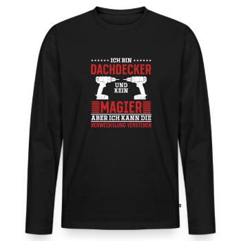 Not a magician, but a master of his craft! - Men's Premium Organic Long Sleeve Shirt - black - Front - Nico (187cm)