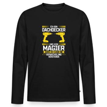 Not a magician, but a master of his craft! - Men's Premium Organic Long Sleeve Shirt - black - Front - Nico (187cm)