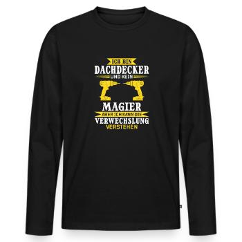 Not a magician, but a master of his craft! - Men's Premium Organic Long Sleeve Shirt - black - Front - Nico (187cm)