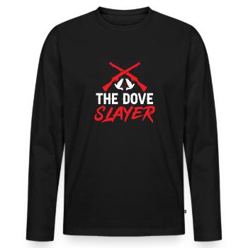 Taubenjäger Taubenjagd Tauben - Männer Premium Bio Langarmshirt - Schwarz - Vorne - Nico (187cm)