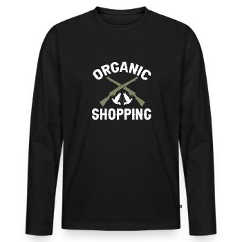 Taubenjäger Taubenjagd Tauben - Männer Premium Bio Langarmshirt - Schwarz - Vorne - Nico (187cm)