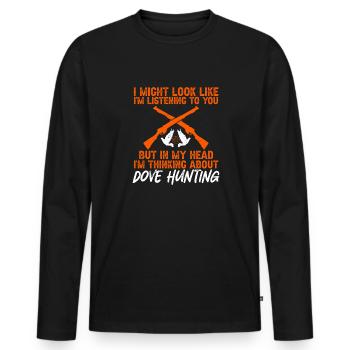 Taubenjäger Taubenjagd Tauben - Männer Premium Bio Langarmshirt - Schwarz - Vorne - Nico (187cm)