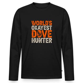 Taubenjäger Taubenjagd Tauben - Männer Premium Bio Langarmshirt - Schwarz - Vorne - Nico (187cm)