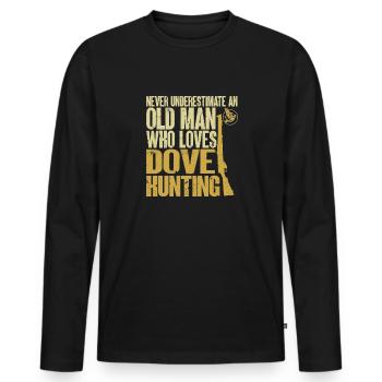 Taubenjäger Taubenjagd Tauben - Männer Premium Bio Langarmshirt - Schwarz - Vorne - Nico (187cm)