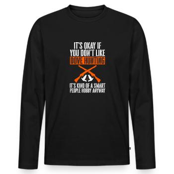Taubenjäger Taubenjagd Tauben - Männer Premium Bio Langarmshirt - Schwarz - Vorne - Nico (187cm)