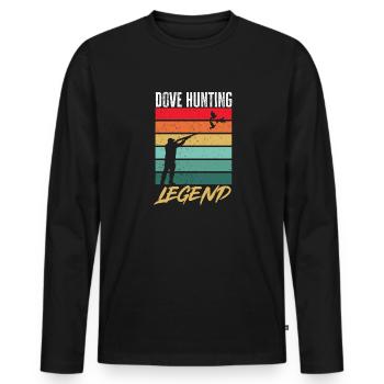 Taubenjäger Taubenjagd Tauben - Männer Premium Bio Langarmshirt - Schwarz - Vorne - Nico (187cm)