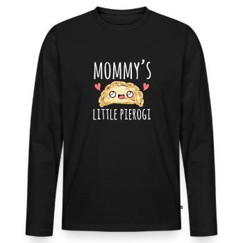 Pierogi polonais - T-shirt manches longues Premium bio Homme - noir - Devant - Nico (187cm)