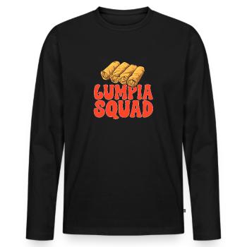 Lumpia Cuisine philippine Philippines - T-shirt manches longues Premium bio Homme - noir - Devant - Nico (187cm)
