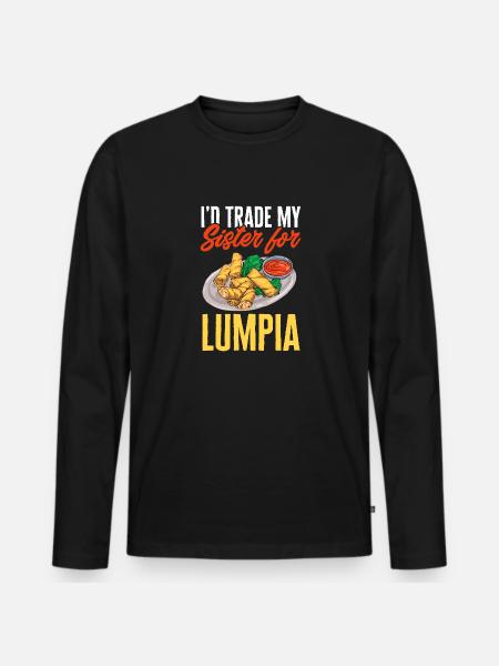 Lumpia Philippinisches Essen Philippinen - Männer Premium Bio Langarmshirt - Schwarz