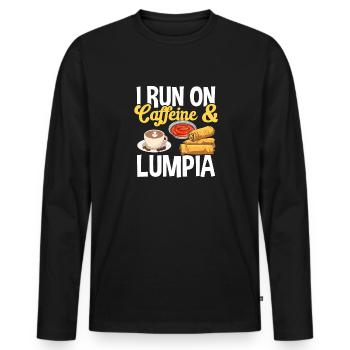 Lumpia Cuisine philippine Philippines - T-shirt manches longues Premium bio Homme - noir - Devant - Nico (187cm)