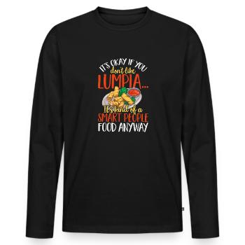 Lumpia Philippinisches Essen Philippinen - Männer Premium Bio Langarmshirt - Schwarz - Vorne - Nico (187cm)