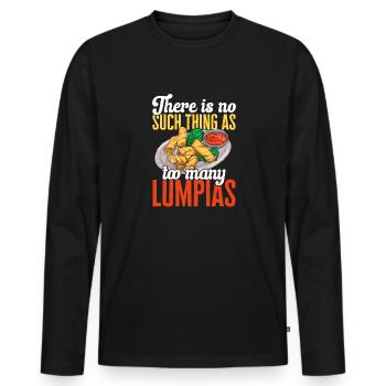 Lumpia Philippinisches Essen Philippinen - Männer Premium Bio Langarmshirt - Schwarz - Vorne - Nico (187cm)