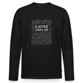 30e anniversaire Mathématicien mathématicien 30 ans - T-shirt manches longues Premium bio Homme - noir - Devant - Nico (187cm)