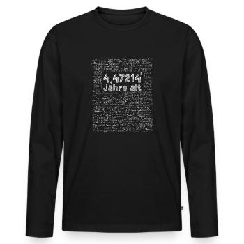 20e anniversaire Mathématicien Mathématicien 20 ans - T-shirt manches longues Premium bio Homme - noir - Devant - Nico (187cm)