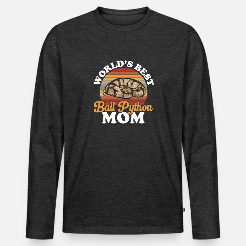 Ball Python Schlange Königspython Männer Premium Bio Langarmshirt