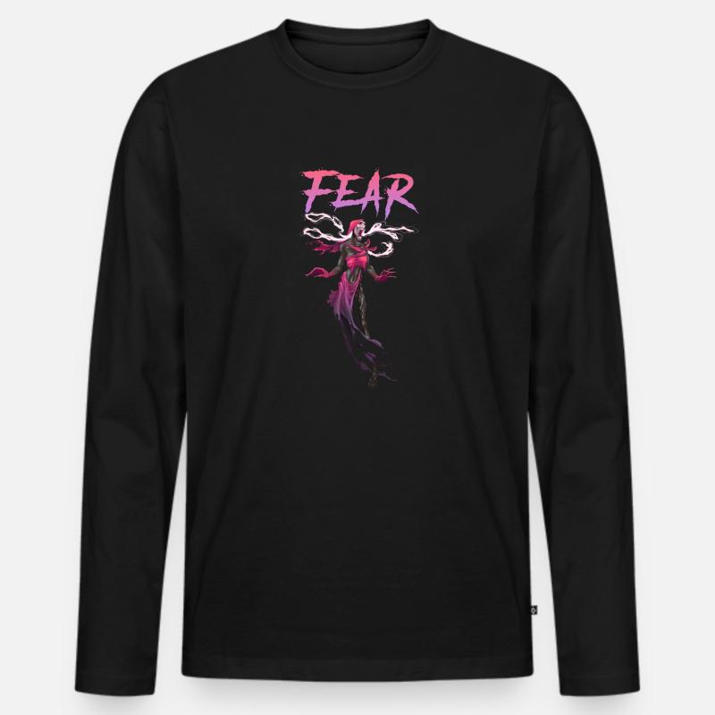 Fee der Angst - Männer Premium Bio Langarmshirt - Schwarz
