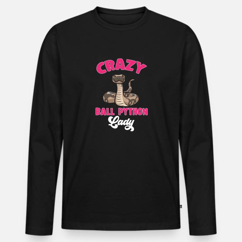 Ball Python Schlange Königspython - Männer Premium Bio Langarmshirt - Schwarz