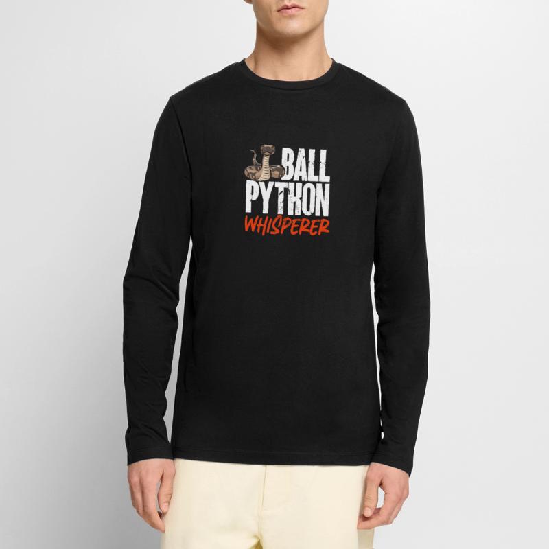 Ball Python Snake King Python T-shirt manches longues Premium bio Homme