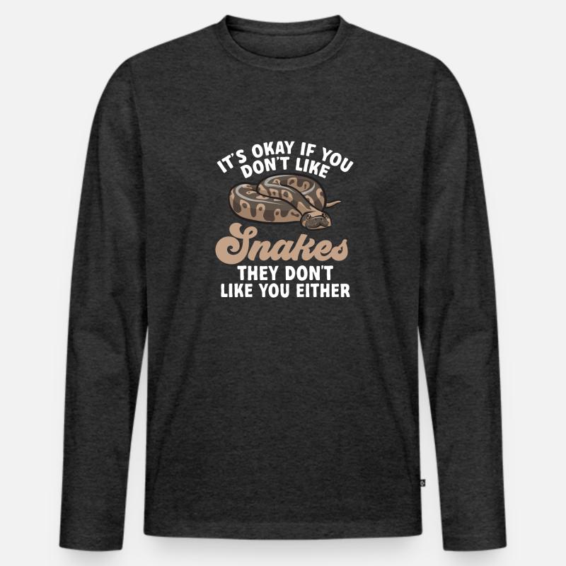 Ball Python Schlange Königspython Männer Premium Bio Langarmshirt