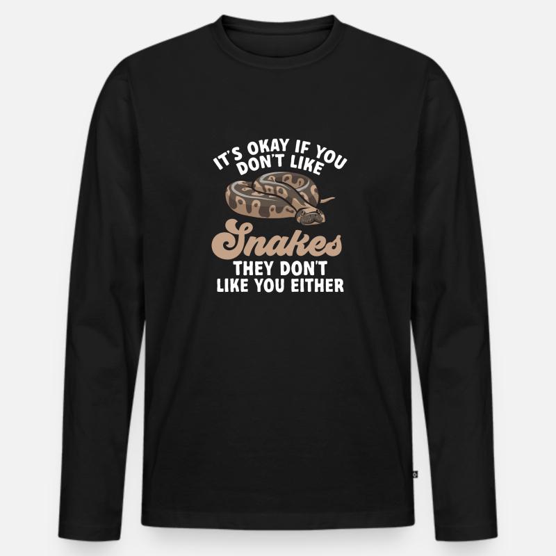 Ball Python Schlange Königspython - Männer Premium Bio Langarmshirt - Schwarz