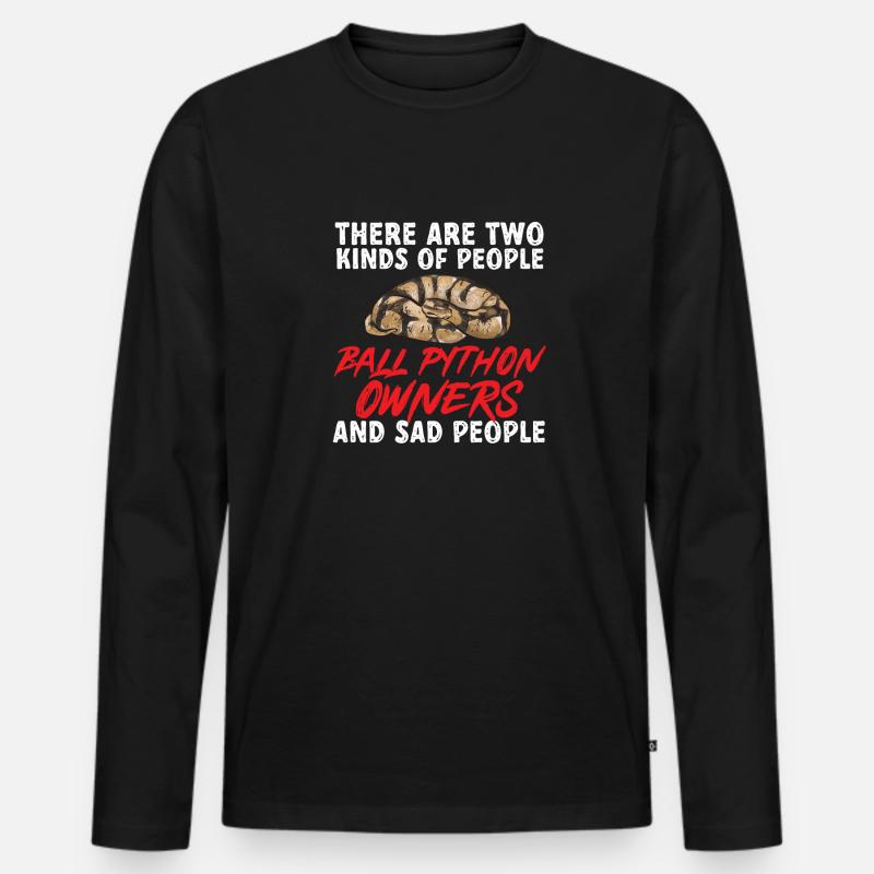Ball Python Schlange Königspython - Männer Premium Bio Langarmshirt - Schwarz