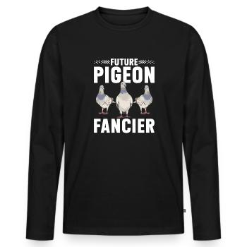 Taubensport Taubenzüchter Brieftaube - Männer Premium Bio Langarmshirt - Schwarz - Vorne - Nico (187cm)