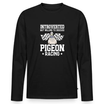 Taubensport Taubenzüchter Brieftaube - Männer Premium Bio Langarmshirt - Schwarz - Vorne - Nico (187cm)
