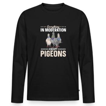 Taubensport Taubenzüchter Brieftaube - Männer Premium Bio Langarmshirt - Schwarz - Vorne - Nico (187cm)