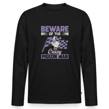 Taubensport Taubenzüchter Brieftaube - Männer Premium Bio Langarmshirt - Schwarz - Vorne - Nico (187cm)